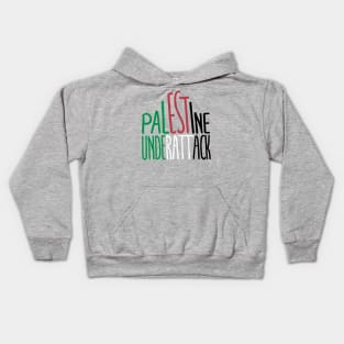 Palestine underattack Kids Hoodie